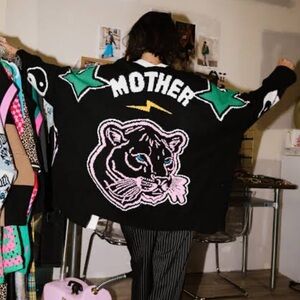 Dressed in LALA Mother Black and Green Knit Sweater